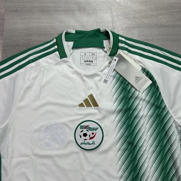 NEW Algeria Soccer Jersey Mens Small White Home Adidas AEROREADY FAF JSY HE9254 - Picture 4 of 10